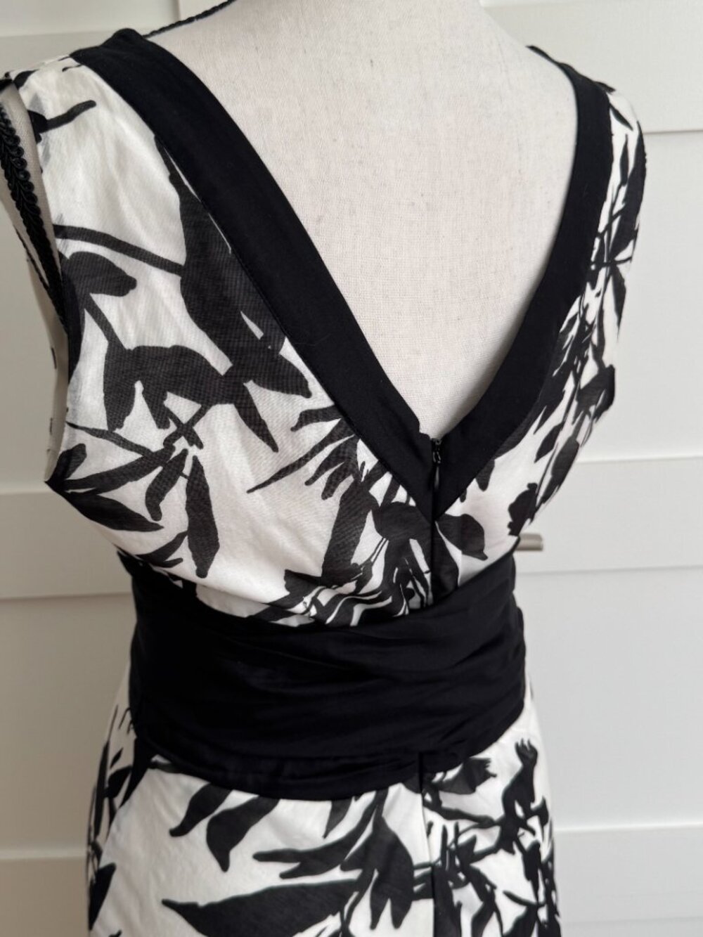 Flowy cotton/silk blend handkerchief hem dress - size S - Picture 4 of 8